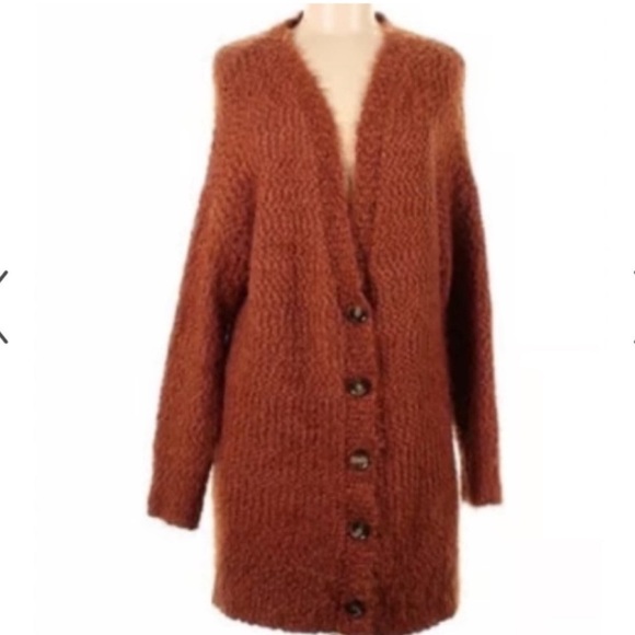 Splendid soft fuzzy cardigan tunic top sweater - Picture 3 of 9